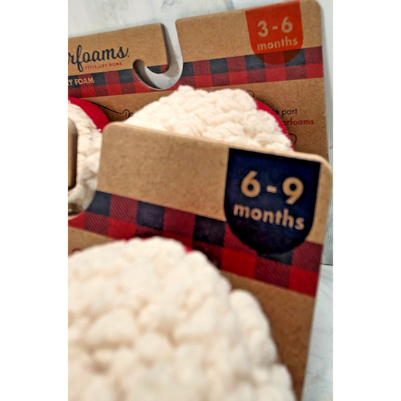 Dearforms Slippers, Babies/Toddlers, Memory Foam, 2 Pairs 3-9 Months, Non-Slip - Picture 2 of 12